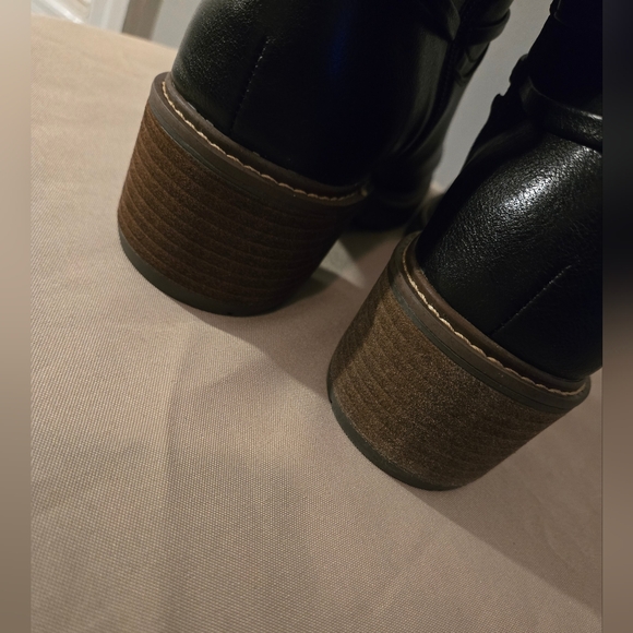 White Mountain Women's Black Burn Smooth Crammers Knee-High Boots Shoe Size 9 - Picture 4 of 9